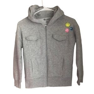 Champion Girls Smiley Zip Front Sweatshirt Jacket Hoodie